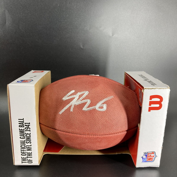 NFL - Saints Spencer Rattler Signed Authentic Football