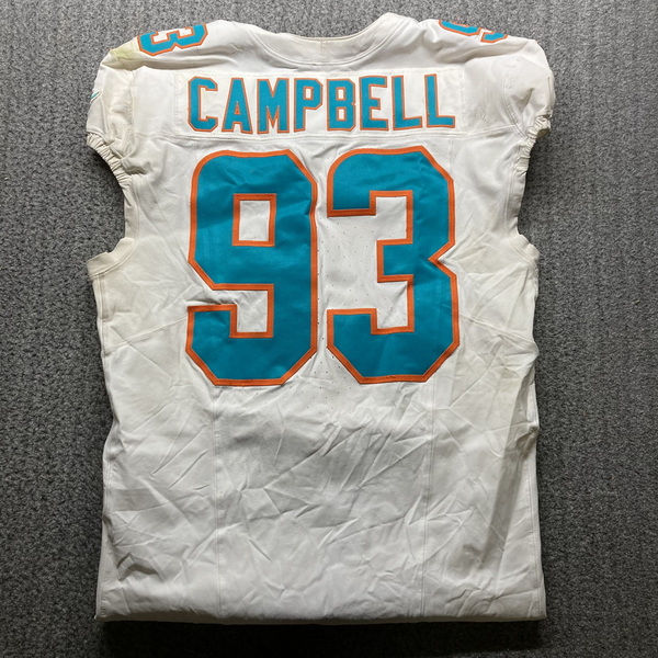 Crucial Catch - Dolphins Calias Campbell Game Used Jersey (10/27/24) Siz...