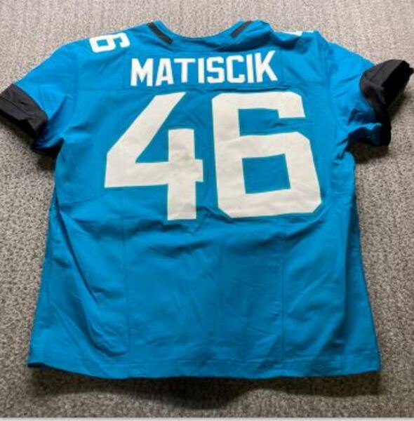London Games - Jaguars Ross Matiscik Game Worn Jersey (10/19/2025) Size ...