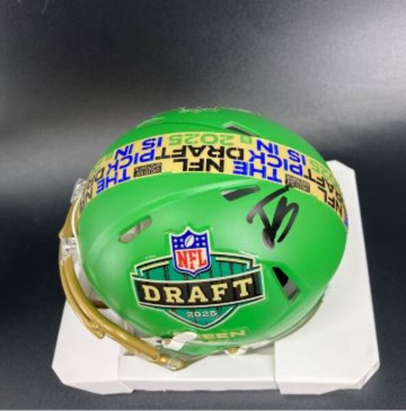 NFL - Raiders Jack Bech Signed NFL Draft Mini Helmet