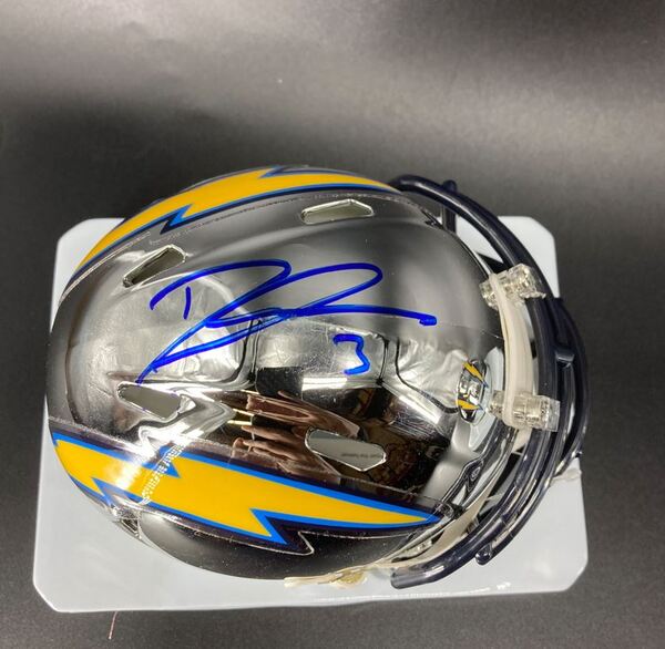 NFL - Chargers Derwin James Signed Chrome Mini Helmet