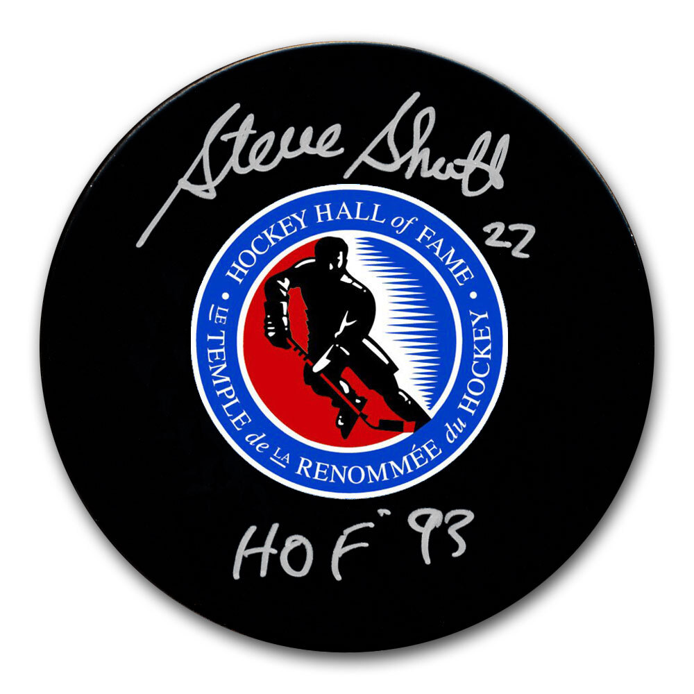 Steve Shutt Autographed Hockey Hall of Fame Puck - HOF 1993