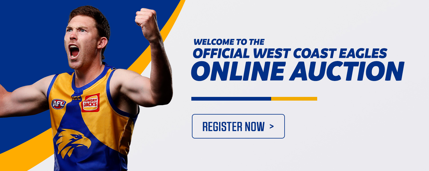 Welcome to our new site. West Coast Eagles Online Auctions. Register to bid here.