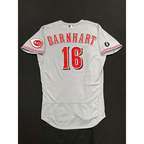 Tucker Barnhart -- Game-Used Jersey -- Worn During Wade Miley No-Hitter on May 7, 2021 -- Reds @ Indians -- Size 44