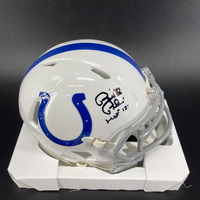 HOF - Colts Bill Polian Signed Mini Helmet with HOF 15 Inscription
