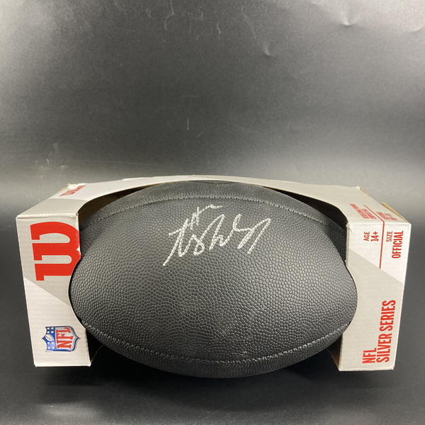 NFL - Raiders Ashton Jeanty Signed Black Composite Silver Series Football