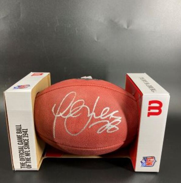HOF - Rams Marshall Faulk Signed Authentic Football