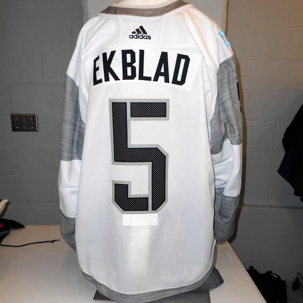 Aaron Ekblad Florida Panthers Game Used Away 2016 World Cup Of Hockey Team North America Jersey