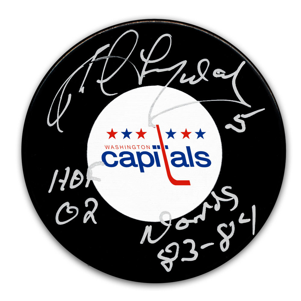 Rod Langway Washington Capitals HOF Norris Autographed Puck