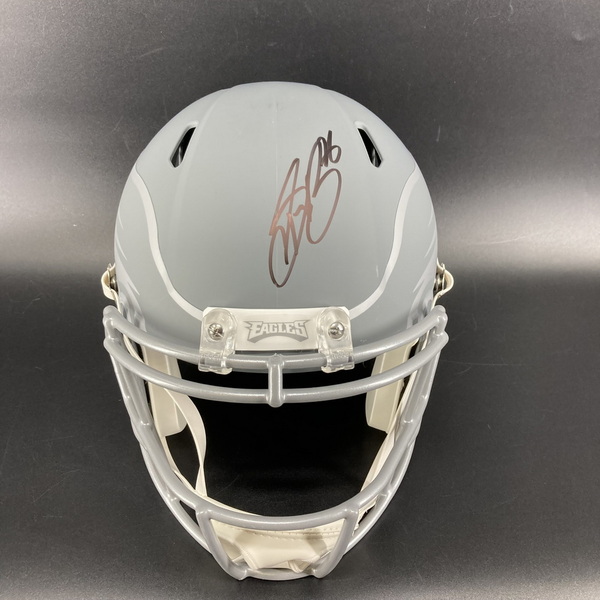 Eagles - Saquon Barkley Signed Slate Replica Helmet