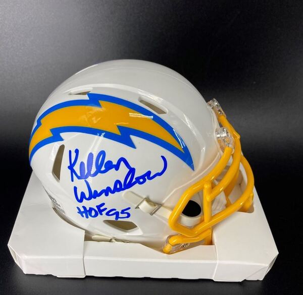 HOF - Chargers Kellen Winslow Signed Mini Helmet