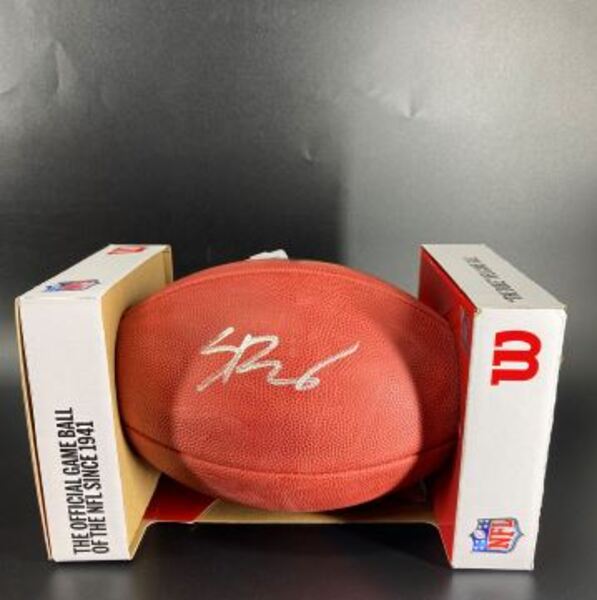 NFL - Saints Spencer Rattler Signed Authentic Football