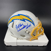 HOF - Chargers Kellen Winslow Signed Mini Helmet with ""HOF 93...