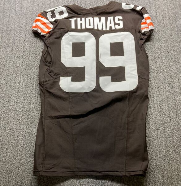 London Games - Browns Cameron Thomas Game Worn Jersey (10/05/2025) Size ...