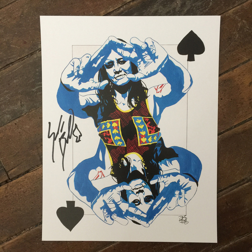 Shayna Baszler SIGNED 11 x 14 Rob Schamberger Print