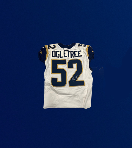 Alec Ogletree Signed Game Cut Jersey