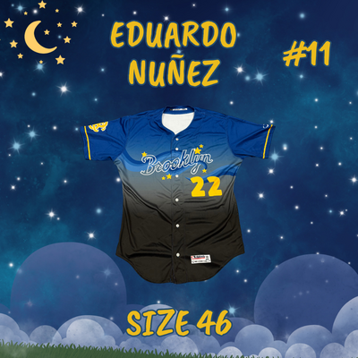 #11 Eduardo Núñez Game Used Starry Night Jersey (Size 46)