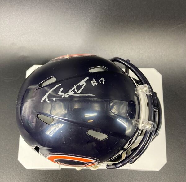 NFL - Bears Tyler Scott signed mini helmet