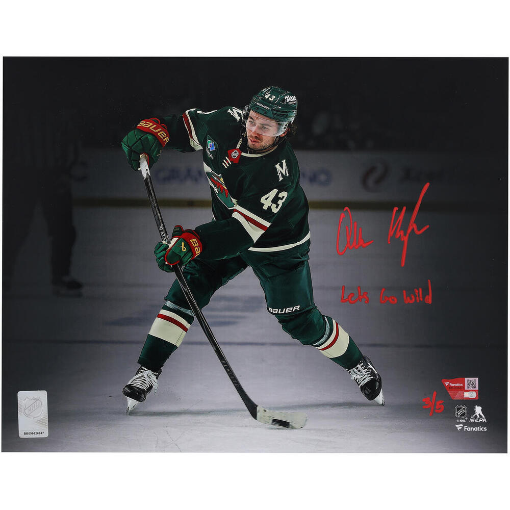 Quinn Hughes Minnesota Wild Autographed 11