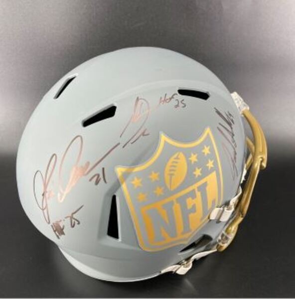 HOF - Multi Sign NFL Shield Replica Slate Helmet Signed By 2025 Inductee...