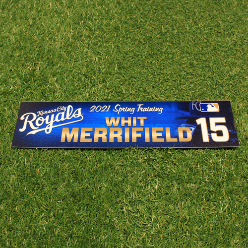 Team-Issued 2021 Spring Training Locker Tag: Whit Merrifield #15