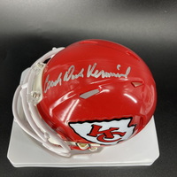 HOF - Chiefs Dick Vermeil Signed Mini Helmet with HOF 22 Inscription