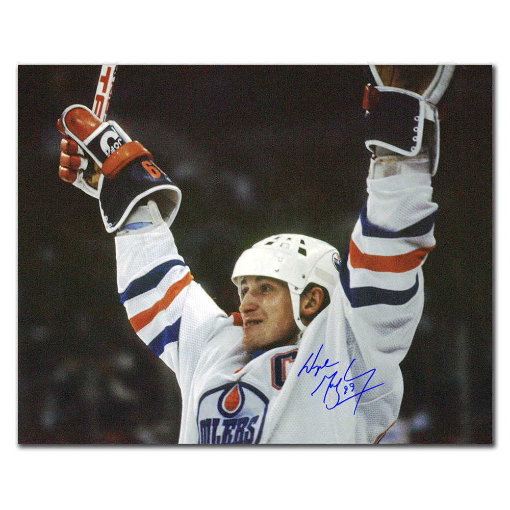 Wayne Gretzky Edmonton Oilers GOAL CELEBRATION Autographed 16x20