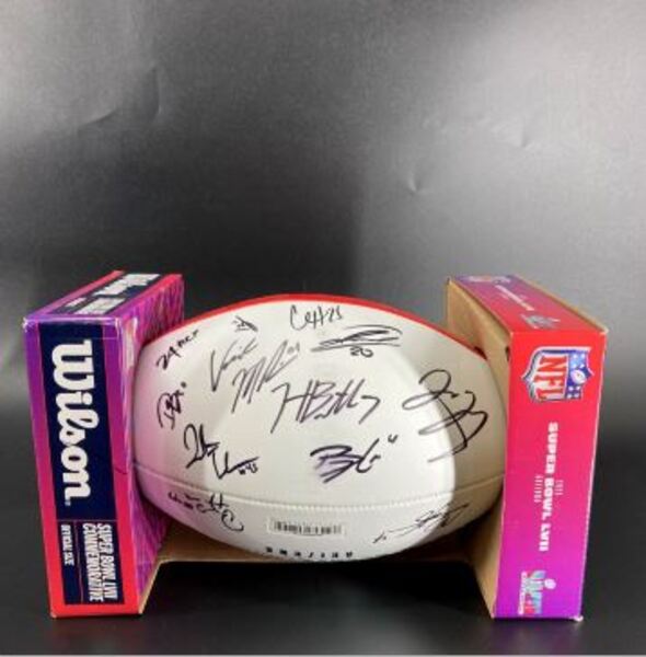 NFL - Multi-Signed Panel Ball With 10 Signatures Includng Pacheco, Cochr...