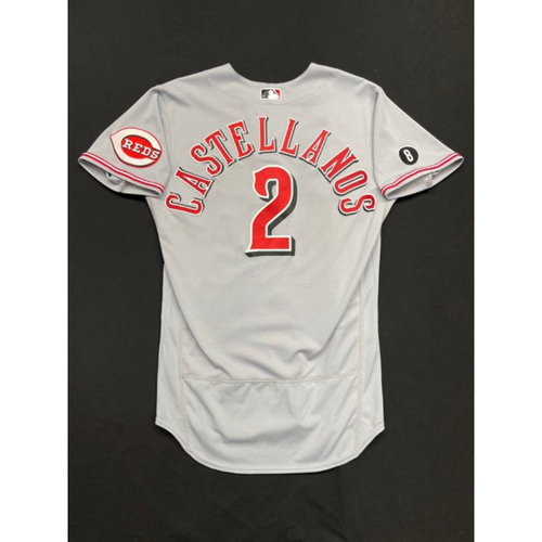 Nick Castellanos -- Game-Used Jersey -- Worn During Wade Miley No-Hitter on May 7, 2021 -- Reds @ Indians -- Size 42