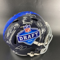NFL - Multi Signed 2024 NFL Draft Replica Speed Helmet Signed by Spencer...
