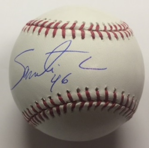Photo of Santiago Casilla Autographed Baseball