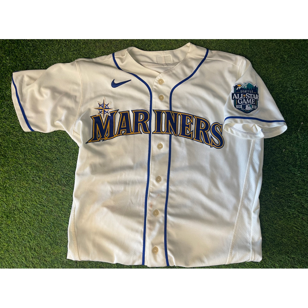 Jarred Kelenic Game Used Jersey 5/28/23 vs. PIT, (13), 2 BB, RBI, R