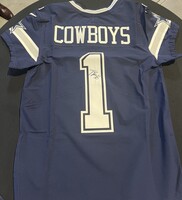 Tyler Booker Signed Cowboys Draft Jersey - first team jersey signed afte...