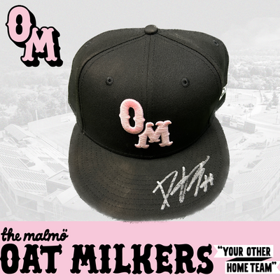 D'Angelo Ortiz - 2025 Game Used Malmo Oat Milkers Hat (9/5/25)