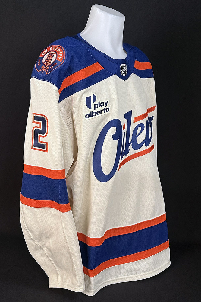 Evan Bouchard #2 - 2025-26 Edmonton Oilers Alternate Set #2 Game Worn Jersey - Worn For 2 Games - Dec 6th vs Winnipeg & Dec 23rd vs Calgary