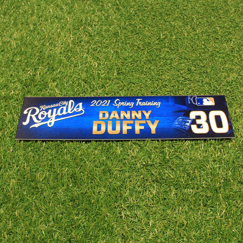 Team-Issued 2021 Spring Training Locker Tag: Danny Duffy #30