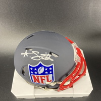 NFL - Eagles Ainias Smith Signed Blue Shield Mini Helmet
