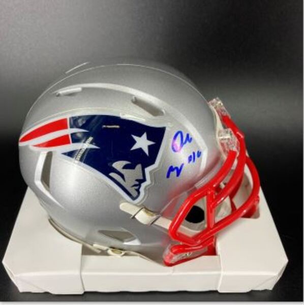 NFL - Patriots Drake Maye Signed Mini Helmet