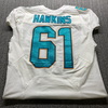 NFL - Dolphins Donald Hawkins Game Cut Jersey Size 46 With 50th Season Patch
