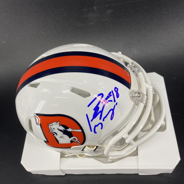 NFL - Broncos Peyton Manning Signed Alternate Mini Helmet