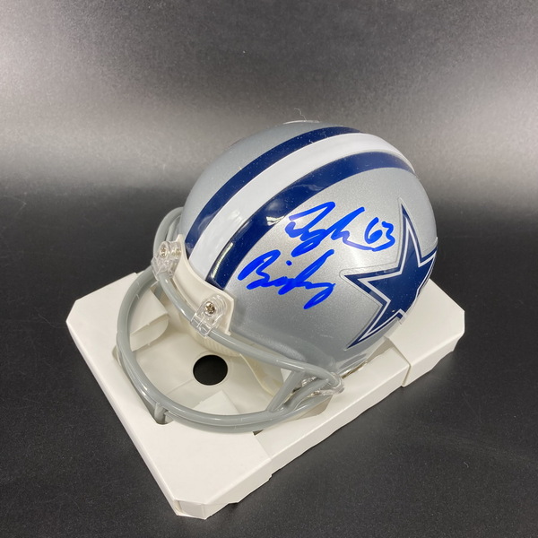 NFL - Cowboys Tyler Biadasz Signed Mini Helmet