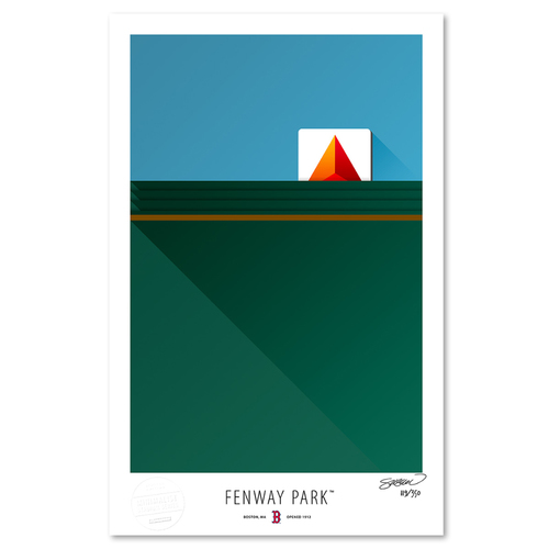 Fenway Park - Collector's Edition Minimalist Art Print by S. Preston Limited Edition /350 - Boston Red Soxs