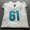NFL - Dolphins Donald Hawkins Game Cut Jersey Size 46 With 50th Season Patch
