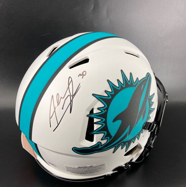 NFL - Dolphins Alec Ingold Signed Authentic Lunar Eclipse Speed Helmet