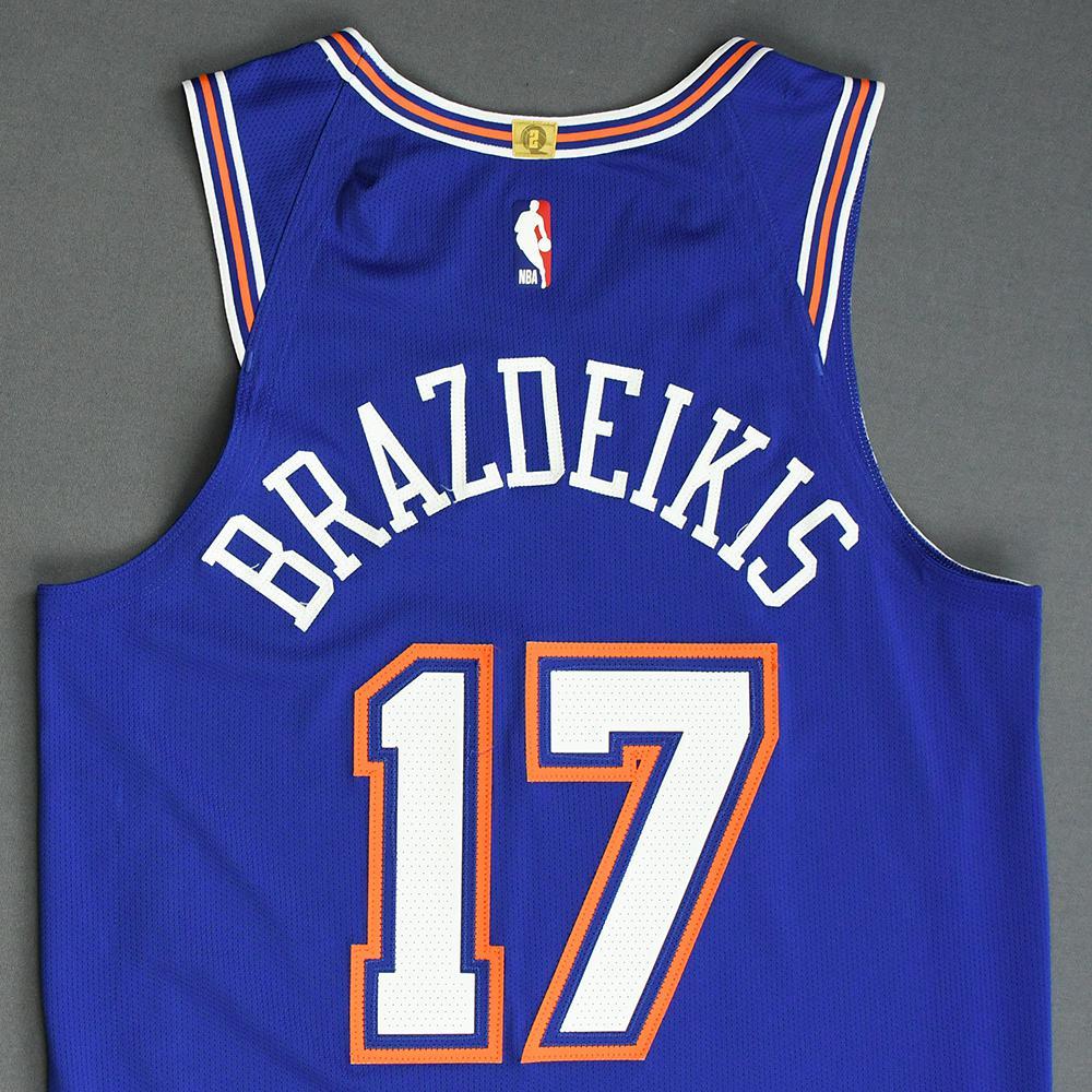 Ignas Brazdeikis - New York Knicks - Game-Worn Statement Edition Rookie Debut Jersey - 2019-20 ...