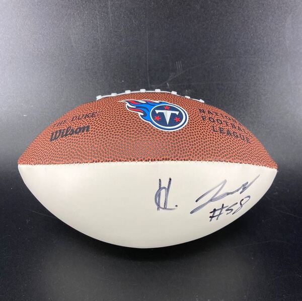 Titans - Harold Landry Signed Mini Panel Ball with Titans Logo (Not Auth...