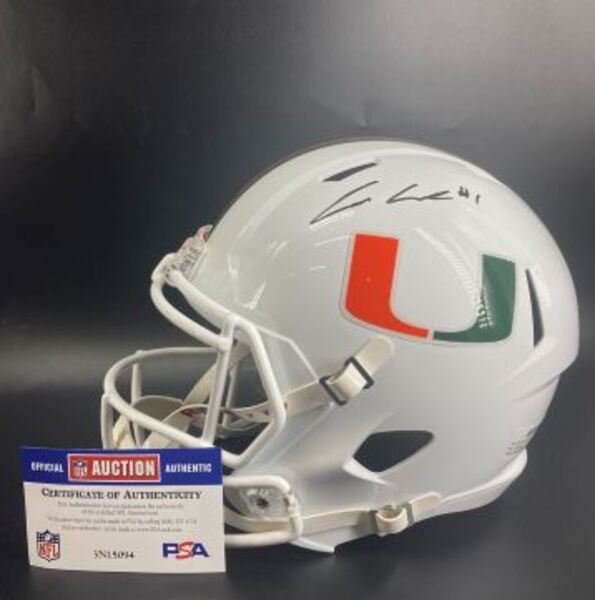 NFL - Miami Cam Ward Signed Replica Speed Helmet