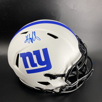 Red Cross - Giants Jalin Hyatt Signed Lunar Eclipse Authentic Speed Helmet