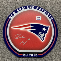 NFL - Patriots Drake Maye Signed 3D Metal Wall Art 8x8