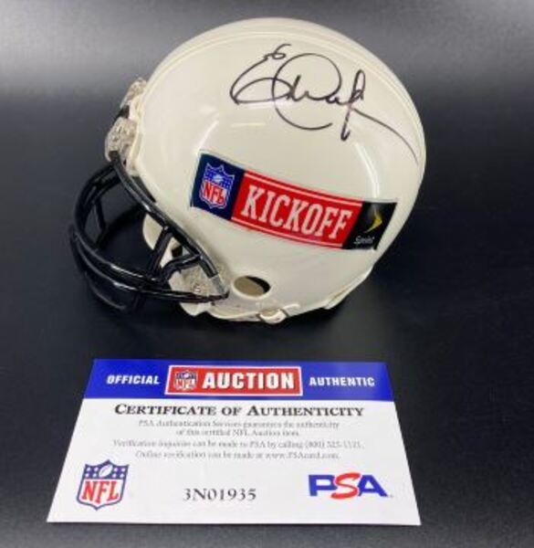 NFL - Rams Eric Dickerson Signed Mini Helmet With Kickoff Logo